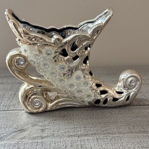 Elegant Silver Decorative Vase